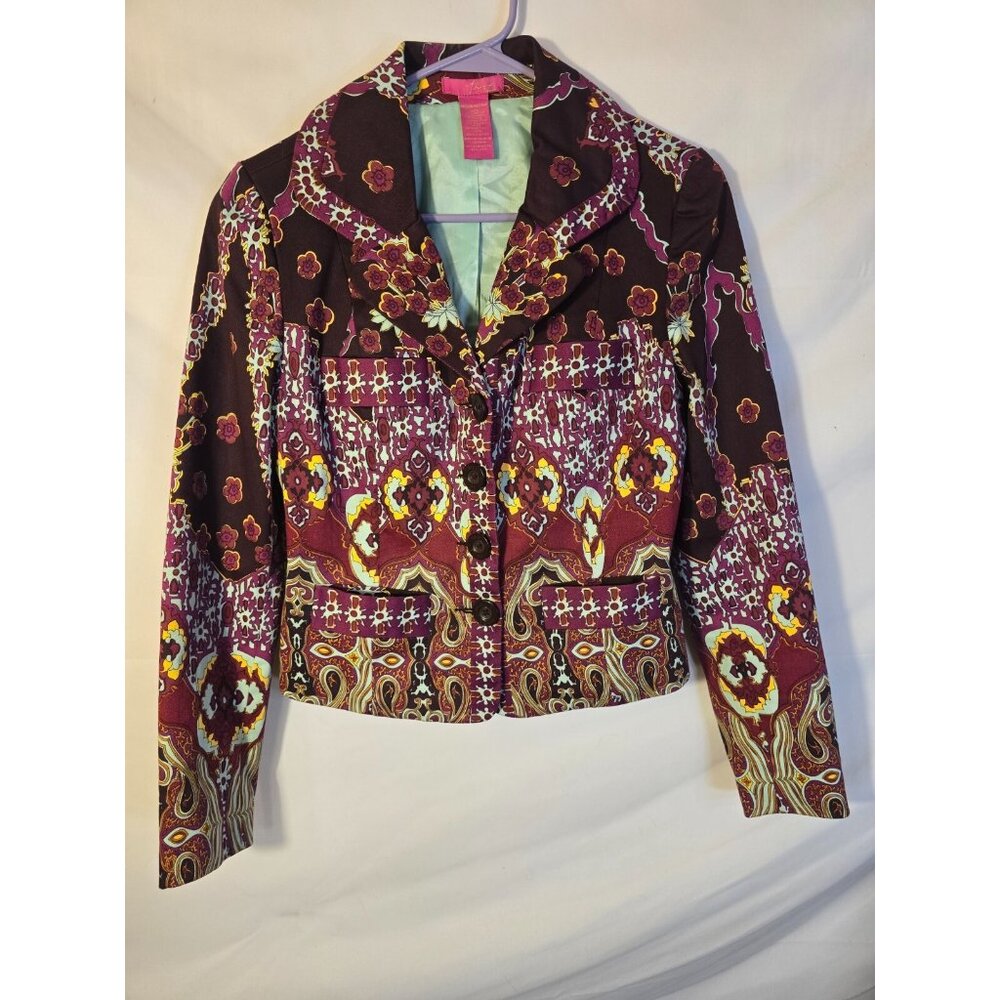 Thalia & Soda Women’s Boho Hippie Blazer Suit Jacket Statement Medium M Indie